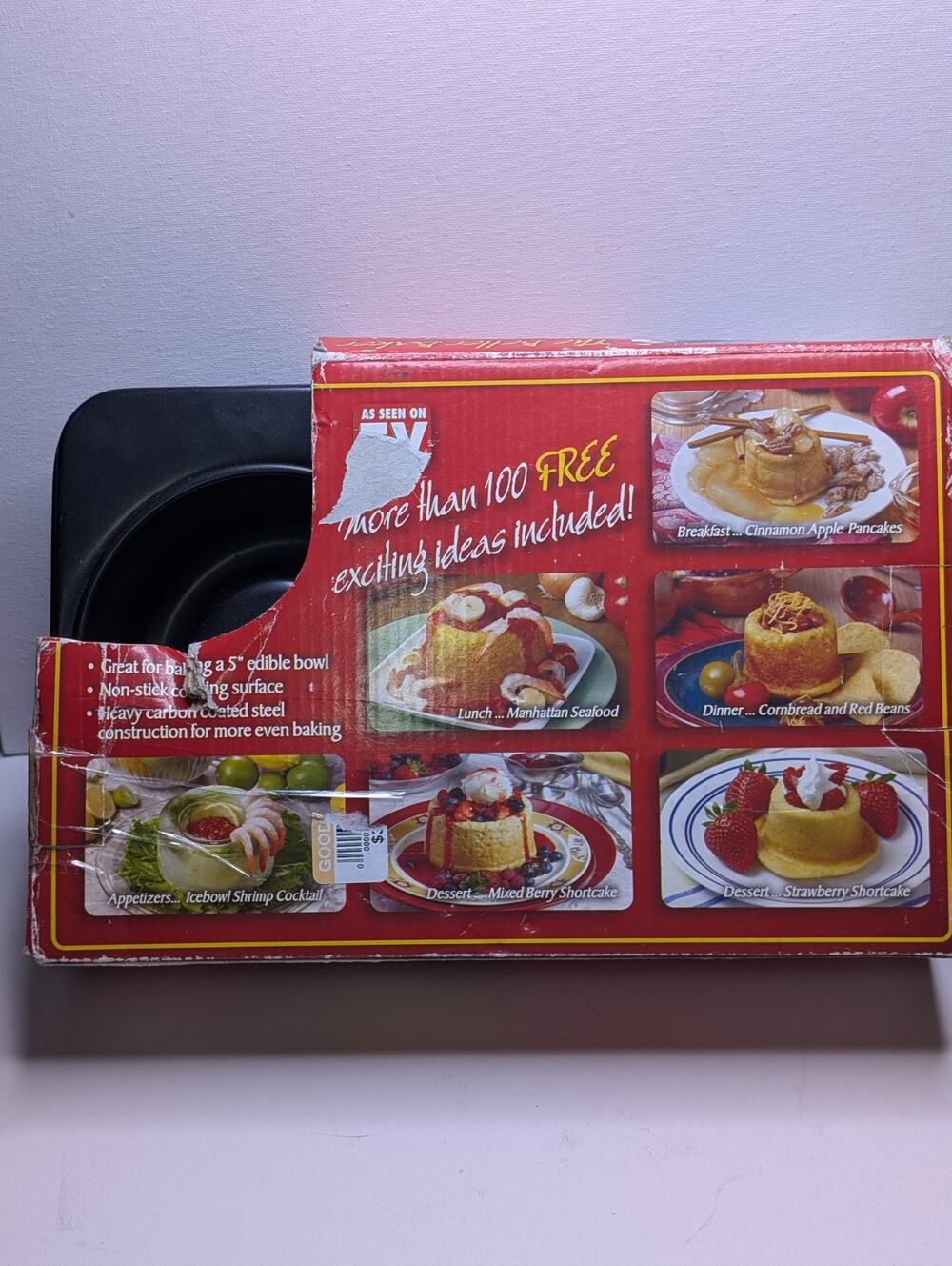 Cook's Choice Better Baker Gourmet Bowl Maker 5" Edible Bowl Baking Pan NIB